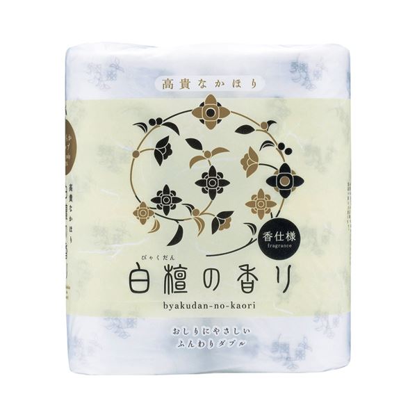 【商品名】 （まとめ）四国特紙 トイレットペーパー 白檀の香り ダブル 芯あり 30m 1セット（48ロール：4ロール×12パック） 【×3セット】 【ジャンル・特徴】 高貴な香りで華やかさとくつろぎ