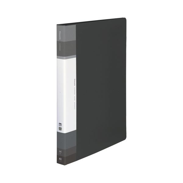 【商品名】 （まとめ）コクヨ クリヤーブック（Glassele） 固定式・背ポケット A4タテ 40ポケット ブラック ラ-GLB40D 1セット（10冊） 【×3セット】 【ジャンル・特徴】 【固定