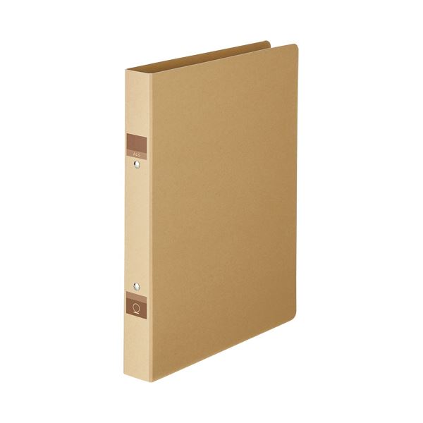 【商品名】 （まとめ）TANOSEE 樹脂製ワンタッチOリングファイル（紙表紙） A4タテ 2穴 200枚収容 リング内径23mm 背幅36mm クラフト 1セット（10冊） 【×5セット】 【ジャン