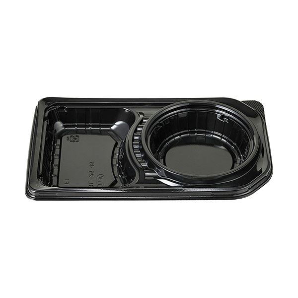 【商品名】 （まとめ）エフピコチューパ デリカランチ DL-25-15 本体 黒 CP580272 1パック（50枚） 【×5セット】 【ジャンル・特徴】 主菜部分が内嵌合で、汁物総菜等に適した弁当容