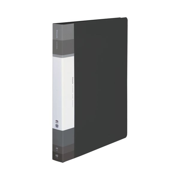 【商品名】 （まとめ）コクヨ クリヤーブック（Glassele） 固定式・背ポケット A4タテ 60ポケット ブラック ラ-GLB60D 1冊 【×10セット】 【ジャンル・特徴】 【固定式】収容量に