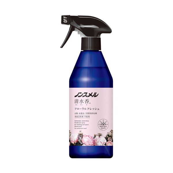 【商品名】 （まとめ）白元アース ノンスメル 清水香 フローラルフレッシュの香り 本体 400ml 1本 【×10セット】 【ジャンル・特徴】 ホテル仕様！速乾タイプ。プロが選ぶ驚きの消臭！ [ 01