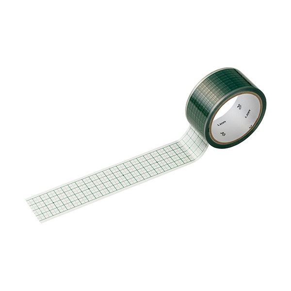 【商品名】 （まとめ）ライオン事務器 センターデザインテープ オクッテ 方眼用紙 48mm×30m OT-30 1巻 【×10セット】 【ジャンル・特徴】 センターにデザインが入った梱包用OPPテープ