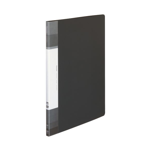 【商品名】 （まとめ）コクヨ クリヤーブック（Glassele） 固定式・背ポケット A4タテ 20ポケット ブラック ラ-GLB20D 1冊 【×50セット】 【ジャンル・特徴】 【固定式】収容量に