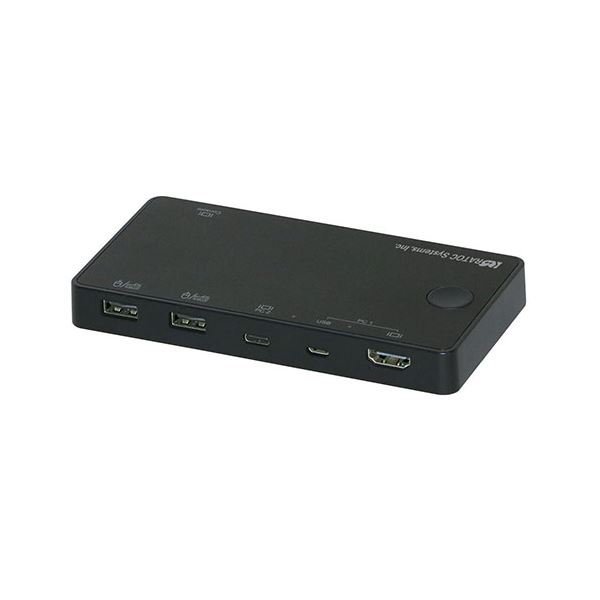 ラトックシステム 4K HDMIディスプレイ/USBキーボード・マウス パソコン切替器 （USB-C/Aパソコン対応） RS-240CA-4K〔代引不可〕