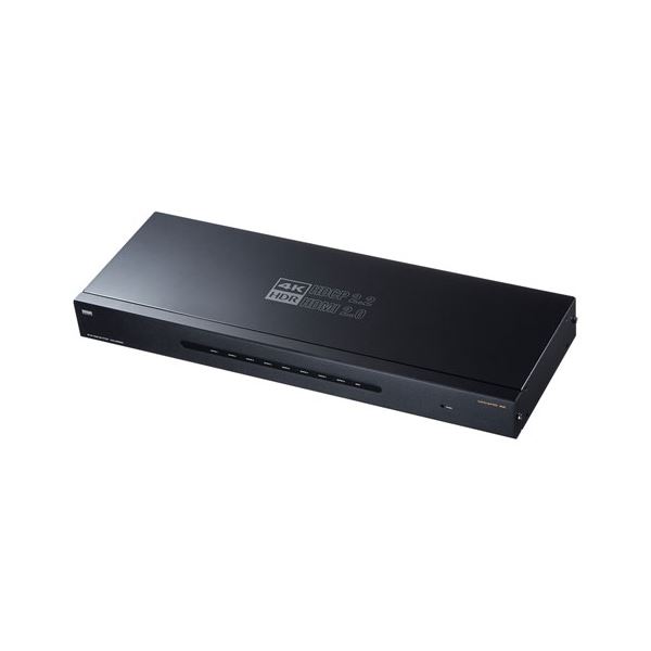 【商品名】 サンワサプライ 4K/60Hz・HDR対応HDMI分配器（8分配） VGA-HDRSP8 【ジャンル・特徴】 最大4K/60Hz出力に対応し、HDR映像信号とHDCP2.2にも対応したHD