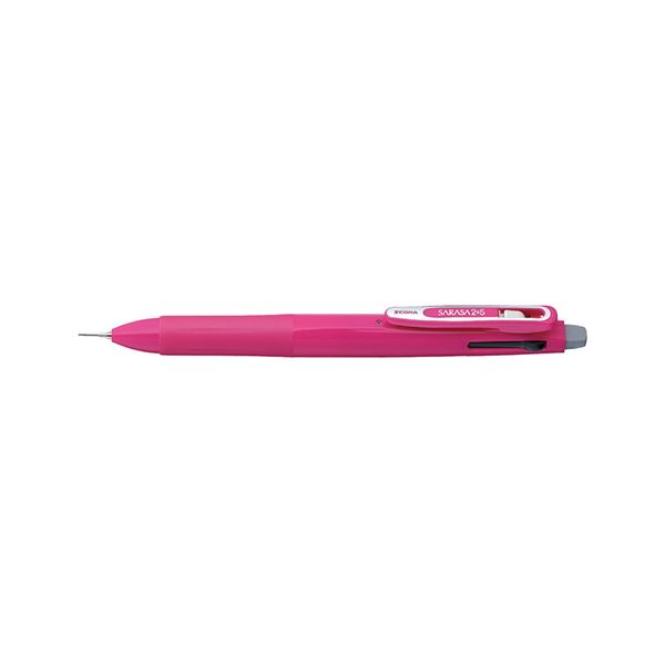 （まとめ） ゼブラ サラサ2+S（2色ボールペン0.5（黒・赤）+シャープ0.5mm） ピンク 〔×10セット〕〔代引不可〕
