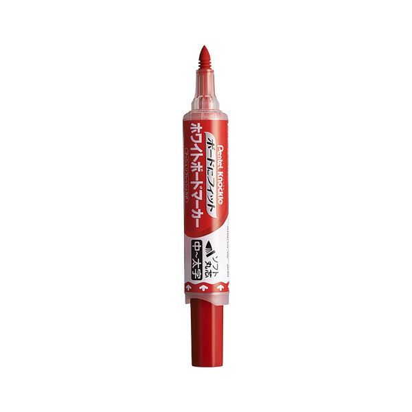 【商品名】 （まとめ） ぺんてる ノックルボードにフィット ソフト丸芯 3.0〜6.5mm 中字〜太字 赤 【×20セット】 【ジャンル・特徴】 ペン先がしなって線幅が自由自在。 [ EMWL5BF-