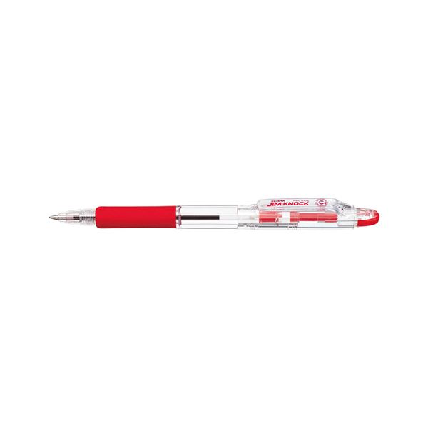 【商品名】 （まとめ） ゼブラ ジムノックボールペン 0.7mm 赤 【×50セット】 【ジャンル・特徴】 長時間の筆記でも疲れにくいラバーグリップ。 [ KRB-100-R ]