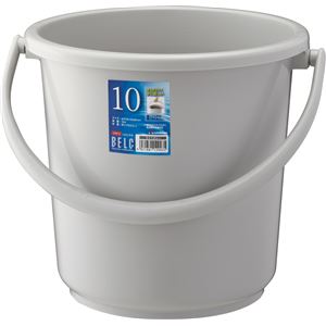 【商品名】 【20個セット】 バケツ/ばけつ 【ライトグレー 容量：10L 本体】 10SB リス ベルク 〔掃除用品 日用品 生活用品〕 【ジャンル・特徴】 オフィスや店舗の備品にも。持ち手が丸く手