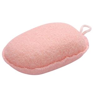 【商品名】 〔120個セット〕 ボディスポンジ お風呂グッズ 約幅9.5cm ピンク ヒモ付 nice feeling ヘチマボール 浴室 風呂 バスグッズ 【ジャンル・特徴】 お風呂グッズ ボディス