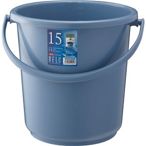【商品名】 【20個セット】 バケツ/ばけつ 【ブルー 容量：15L】 本体のみ 蓋別売 リス ベルク 〔掃除用品 日用品 生活用品〕 【ジャンル・特徴】 オフィスや店舗の備品にも。持ち手が丸く手に優