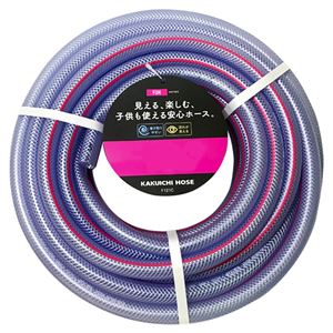 【商品名】 【12個セット】 カクイチ FUN 10m巻 クリアー プラス ピンクライン 内径15mm F121C ホース 【ジャンル・特徴】 見える、楽しむ、子供も使える おしゃれな半透明ホース 1