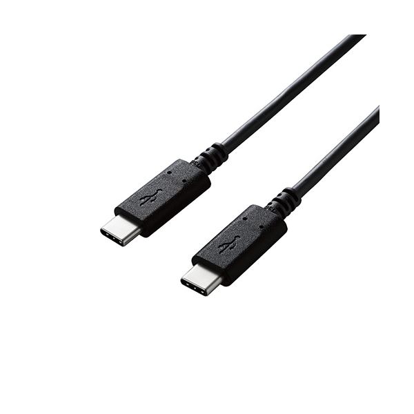 【商品名】 （まとめ） エレコム USB2.0ケーブル/C-Cタイプ/認証品/PD対応/3A出力/0.5m/ブラック U2C-CC05NBK2 【×3セット】 【ジャンル・特徴】 USB2.0の規格で