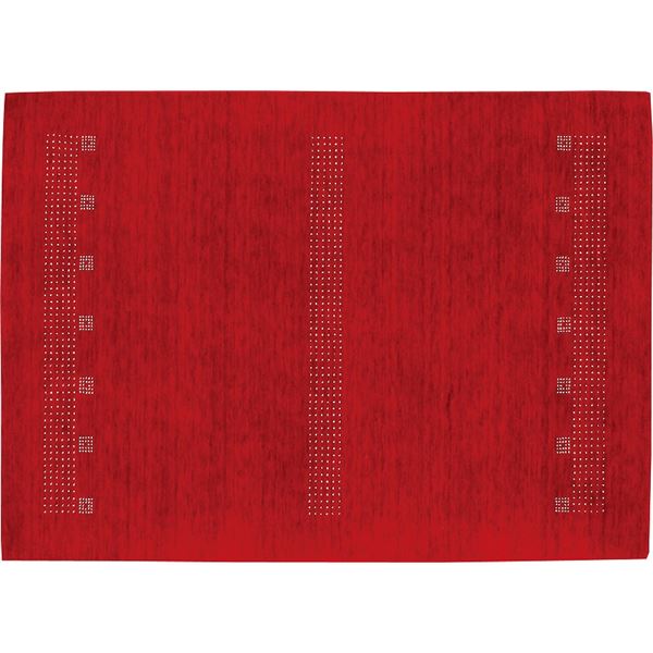【商品名】 防炎 ラグマット/絨毯 【約200×250cm レッド】 ホットカーペット対応 インド製 『フランギャベ』 プレーベル 【ジャンル・特徴】 モダン おしゃれ ラグカーペット 敷もの 敷き物