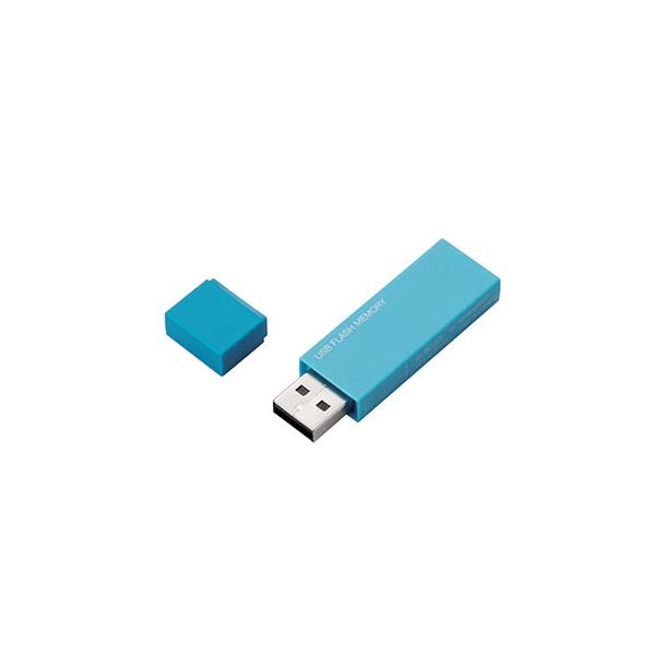 〔5個セット〕 エレコム USBメモリー/USB2.0対応/セキュリティ機能対応/32GB/ブルー MF-MSU2B32GBUX5〔代引不可〕