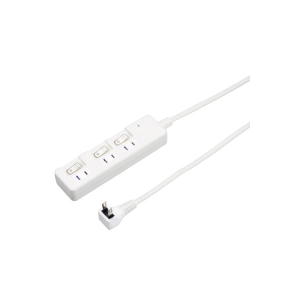 【商品名】 【5個セット】 YAZAWA 雷ガード付 3個口 節電タップ 2m ホワイト H8KS332WHX5 【ジャンル・特徴】 雷ガード、個別スイッチ、シャッター、充実の安全機能付き [ H8K
