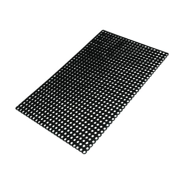 【商品名】 TRUSCO 有孔ラバーマット 約600×800mm ブラック TTRM-6080 1枚 【ジャンル・特徴】 天然ゴム素材100% 弾力性・ノンスリップ性・耐久性に優れてます [ TTRM