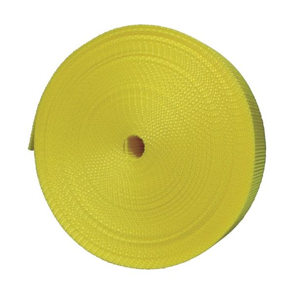 【商品名】 TRUSCO ナイロン平ベル 1.2t×25mm×10m 黄色 TNB2510-Y 1巻 【ジャンル・特徴】 一般合成繊維の中で最も強度があり摩擦とショックに強いベルト [ TNB2510