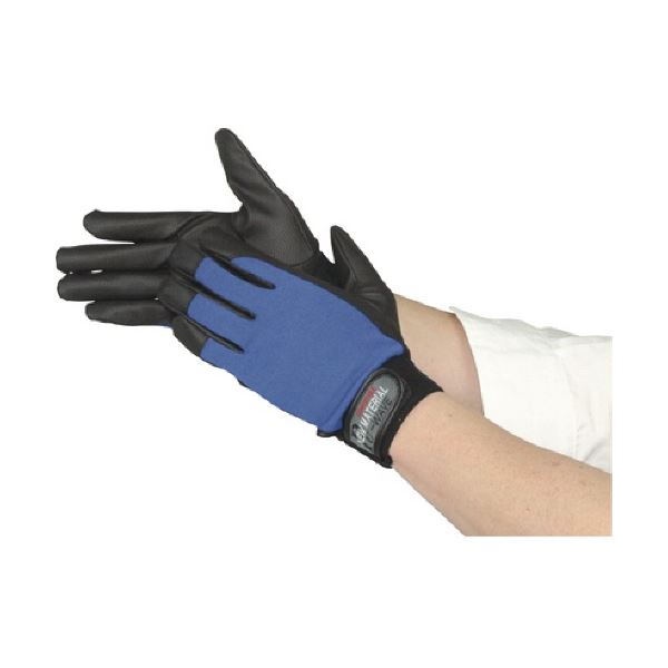 (まとめ) おたふく手袋 ピーユーウェーブ ブルー M K-18-BL-M 1双 〔×5セット〕〔代引不可〕