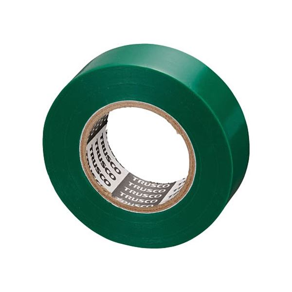 【商品名】 (まとめ) TRUSCO 脱鉛タイプ ビニールテープ 幅19mm×長さ10m グリーン GJ-2110 1パック(10巻) 【×5セット】 【ジャンル・特徴】 配線工事。機械工具の絶縁用。