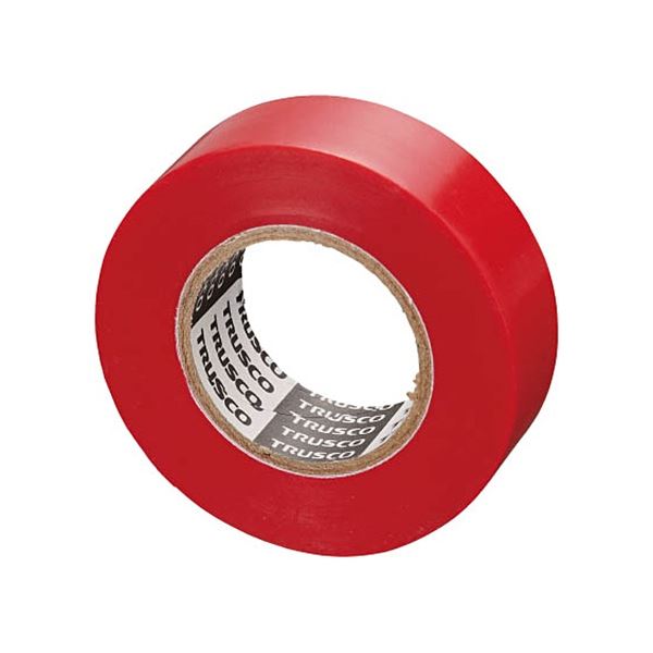 【商品名】 (まとめ) TRUSCO 脱鉛タイプ ビニールテープ 幅19mm×長さ10m レッド GJ-2110 1パック(10巻) 【×5セット】 【ジャンル・特徴】 配線工事。機械工具の絶縁用。 