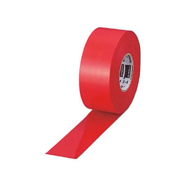 【商品名】 (まとめ) TRUSCO 目印テープ 30mm×50m レッド TMT-30R 1巻 【×5セット】 【ジャンル・特徴】 測量、土木、樹木調査、発掘調査などの簡易目印に。 [ TMT30R