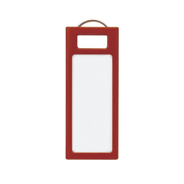 【商品名】 コクヨ キーホルダー型名札(KEYSYS) 赤 ナフ-S230R 1セット(40個：4個×10パック) 【ジャンル・特徴】 キーボックス・キーハンガーのワンタッチフックに合う型 [ ナフ-