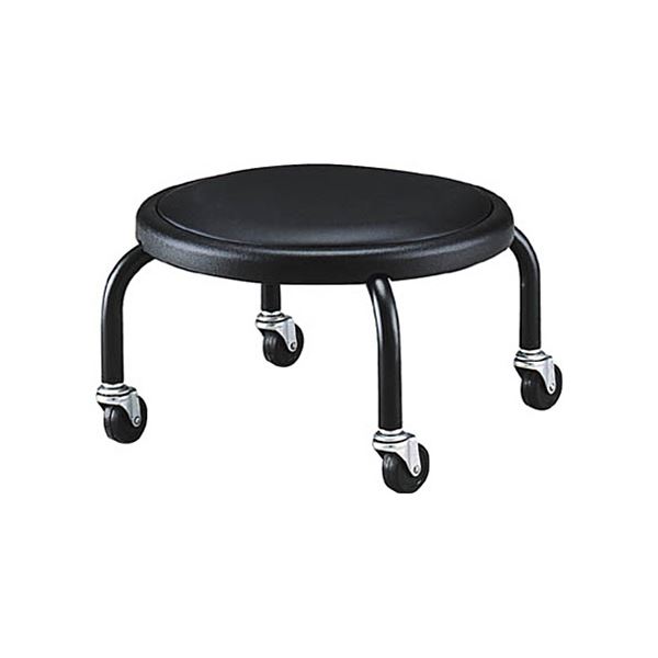 【商品名】 TRUSCO 作業用チェア φ360×H236mm キャスター付 ブラック VR-1N 1脚 完成品 【ジャンル・特徴】 キャスター付ですので、座ったままでの移動が楽です。 [ VR-1N