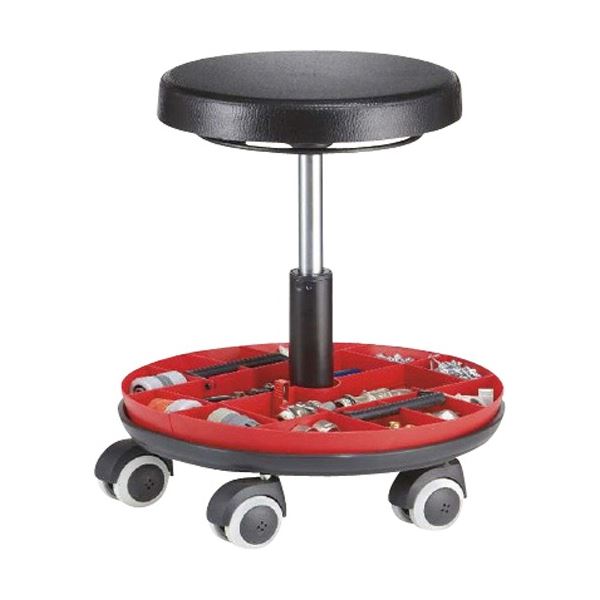 【商品名】 カイザークラフト 工具トレイ付作業チェア ブラック ブラック 760267 1脚 組立品 【ジャンル・特徴】 GSマーク取得済です。 [ 760267 ]