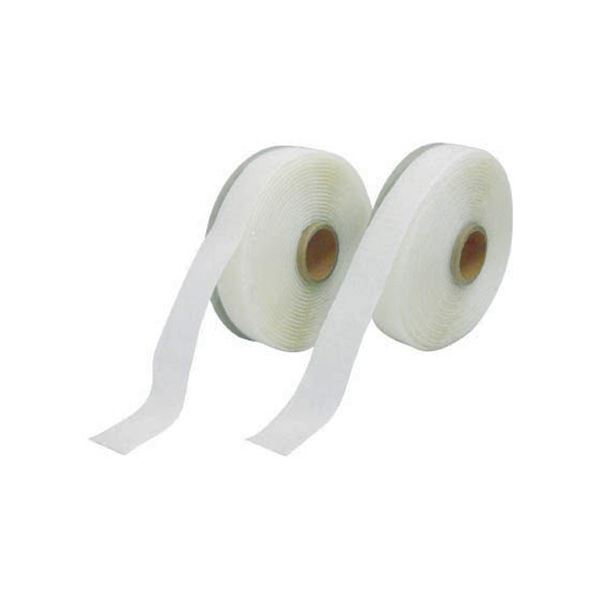 【商品名】 伸和 マジクロボンド オス 強粘着付 25mm×5m 白 1K2L5UC-255-W 1巻 【ジャンル・特徴】 ナイロン素材で繰り返しの脱着にも耐久性があります。 [ 1K2L5UC-25
