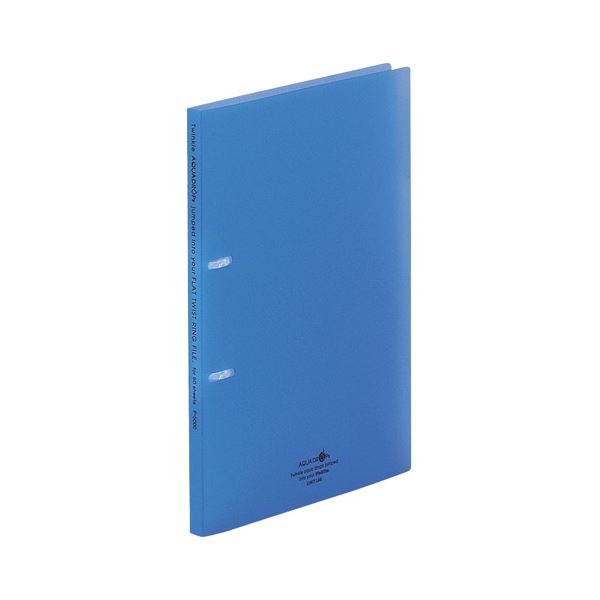 【商品名】 リヒトラブ AQUA DROPs フラット・ツイストリングファイル A4タテ 2穴 80枚収容 背幅16mm 青 F-5000-8 1セット(10冊) 【ジャンル・特徴】 超薄型設計のリン