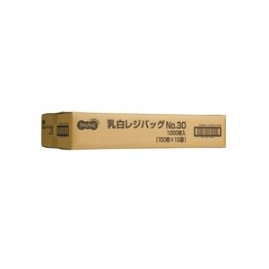 【商品名】 TANOSEE 乳白レジ袋 30号 ヨコ265×タテ480×マチ幅130mm 1セット(1000枚：100枚×10パック) 【ジャンル・特徴】 安心・安全の国産オリジナルブランド。 [ T