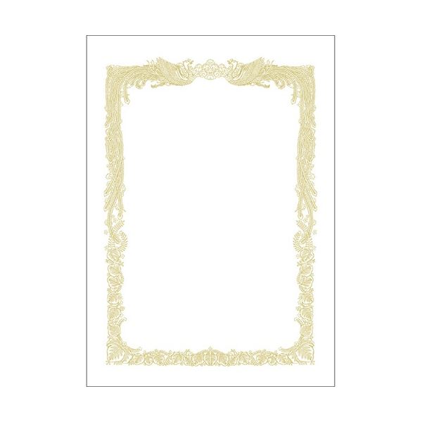 【商品名】 ササガワ タカ印 OA賞状用紙 白 B4 ヨコ書用 10-1171 1ケース(100枚) 【ジャンル・特徴】 美しい金枠を印刷した賞状です。 [ 10-1171 ]