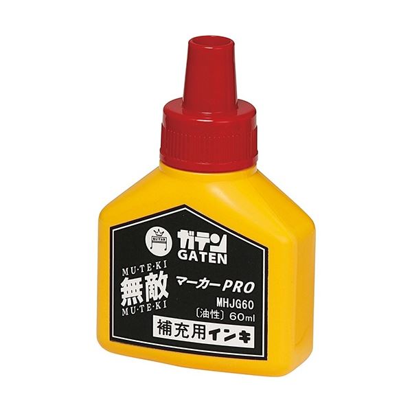 【商品名】 (まとめ) 寺西化学 ガテン無敵マーカーPRO 補充液 60ml 赤 MHJG60-T2 1個 【×10セット】 【ジャンル・特徴】 ガテン無敵マーカーPROの補充液。 [ MHJG60-