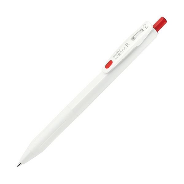 【商品名】 (まとめ) ゼブラ ゲルインクボールペン サラサR 0.4mm 赤 (軸色：白) JJS29-R1-R 1本 【×30セット】 【ジャンル・特徴】 濃く書けるサラサ。きれいに見やすい文字が