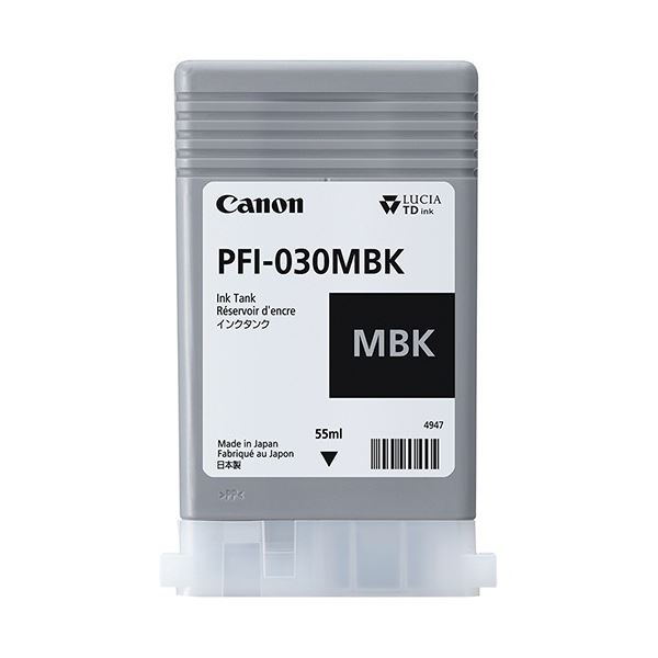 【商品名】 キヤノン インクタンク PFI-030MBK 顔料 マットブラック 55ml 3488C001 1個 【ジャンル・特徴】 メーカー純正インクタンク [ 3488C001 ]
