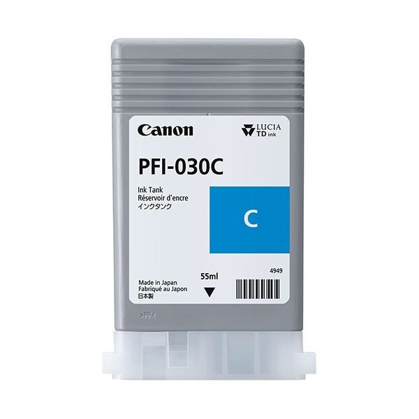 【商品名】 キヤノン インクタンク PFI-030C 顔料 シアン 55ml 3490C001 1個 【ジャンル・特徴】 メーカー純正インクタンク [ 3490C001 ]