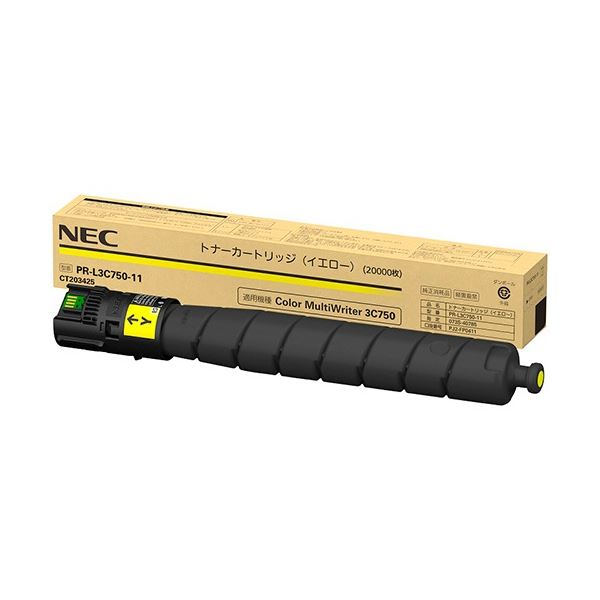 【商品名】 NEC トナーカートリッジ イエロー PR-L3C750-11 1個 【ジャンル・特徴】 メーカー純正レーザープリンタ用トナーカートリッジ [ PR-L3C750-11 ]