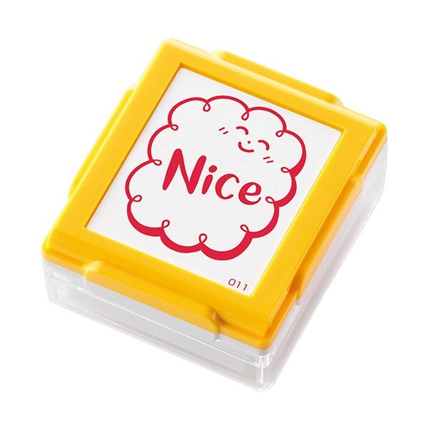 【商品名】 (まとめ) シヤチハタ いいね！スタンプくん イエロー Nice PEW-A1-R-11 1個 【×20セット】 【ジャンル・特徴】 テストの答案用紙や宿題への評価にポン！ [ PEW-A
