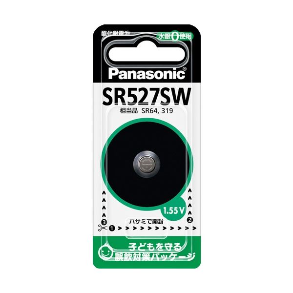 【商品名】 (まとめ) パナソニック 酸化銀電池 1.55V SR-527SW 1セット(5個) 【×3セット】 【ジャンル・特徴】 水銀使用、ゼロ。 [ SR-527SW ]