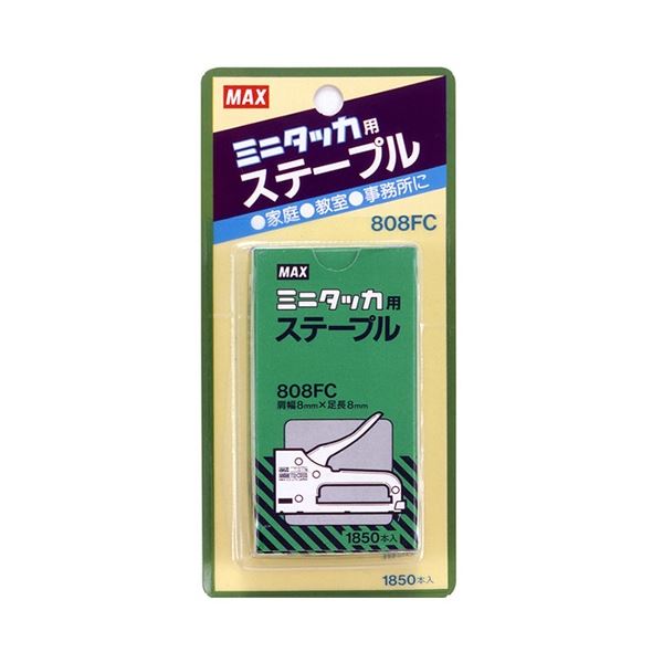 【商品名】 (まとめ) マックス ミニタッカ用ステープル TG-M用 808FC 1セット(11100本：1850本×6パック) 【×3セット】 [ 808FC ]