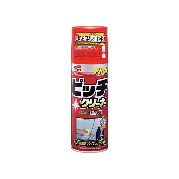 【商品名】 (まとめ) ソフト99 ニューピッチクリーナー 02026 1本 【×10セット】 【ジャンル・特徴】 油性の汚れやこびりついた虫の死骸にスプレーするだけ [ 2026 ]