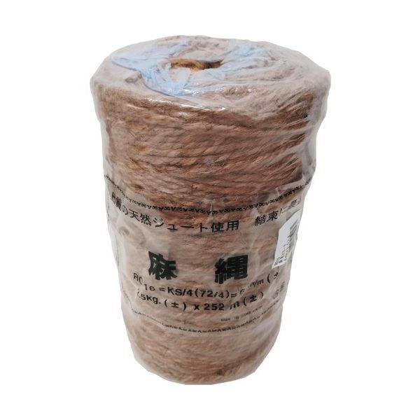 【商品名】 (まとめ) 加藤伝蔵商店 麻縄 KS-4 R016 1個 【×5セット】 【ジャンル・特徴】 結束や梱包などに使用する麻紐です。 [ R016 ]