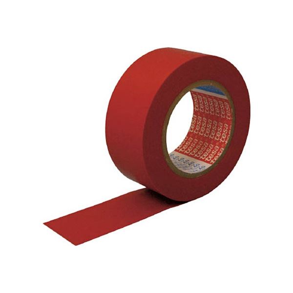 【商品名】 (まとめ) テサテープ ラインマーキングテープ 赤 50mm×33m 4169N-PV8-R 1巻 【×5セット】 【ジャンル・特徴】 貼るだけできれいなラインが引け、面倒なマスキング作業