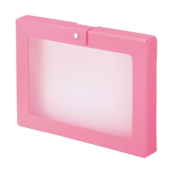 【商品名】 (まとめ) リヒトラブ CUBE FIZZ ハンドケース A4 ピンク A-699-12 1個 【×5セット】 【ジャンル・特徴】 中身がひとめで分かる大きな窓付きタイプのハンドケース。 