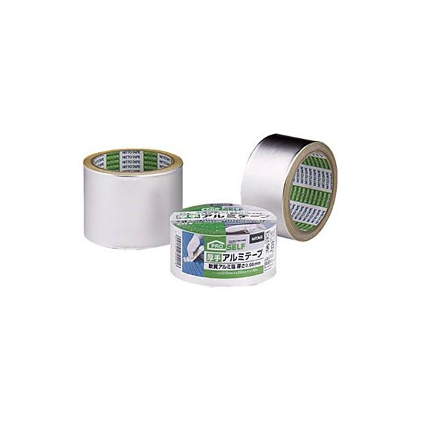 【商品名】 (まとめ) ニトムズ 厚手アルミテープ 75mm×10m J3100 1巻 【×3セット】 【ジャンル・特徴】 金属屋根・外壁などの防水・空調ダクトのシールに最適 [ J3100 ]