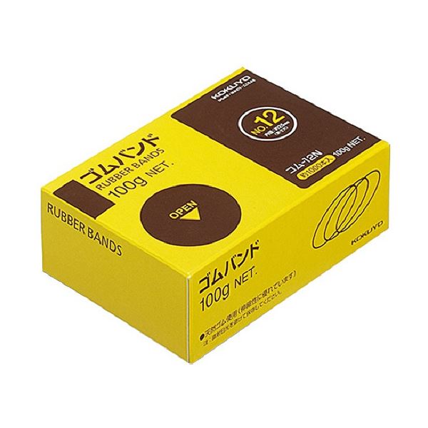 【商品名】 (まとめ) コクヨ ゴムバンド No.12 内径約25mm 100g/パック コム-12N 1セット(10パック) 【×3セット】 【ジャンル・特徴】 天然ゴムを使用し、強度に優れた高品質