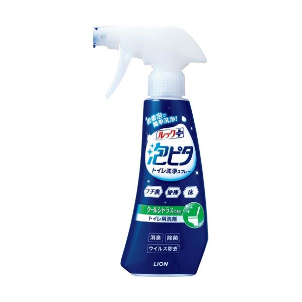 【商品名】 (まとめ) ライオン ルックプラス 泡ピタ トイレ洗浄スプレー クールシトラスの香り 本体 300ml 1本 【×30セット】 【ジャンル・特徴】 洗いにくい所も、泡におまかせ！フチ裏は6