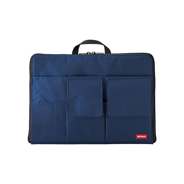 【商品名】 (まとめ) リヒトラブ(LIHITLAB) バッグ イン バッグ ワイドA4 藍 A-7559-11 【×3セット】